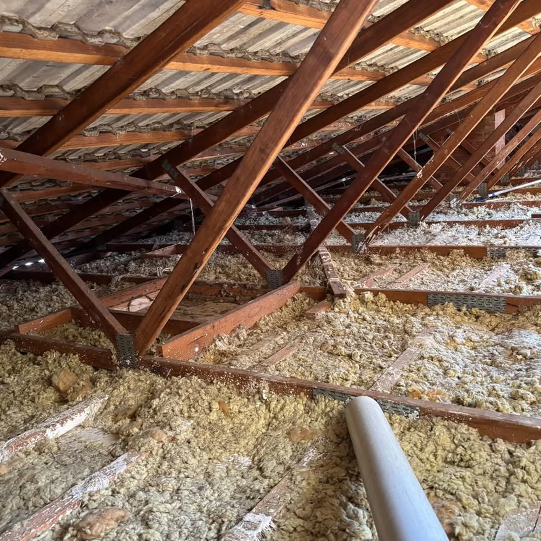 visible ceiling insulation material